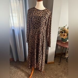 Mark New York Black and Cream Floral Dress size 10